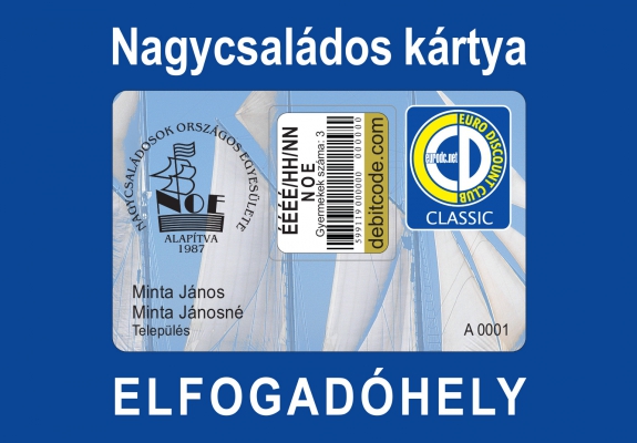 Nagycsaládos kártya elfogadóhely